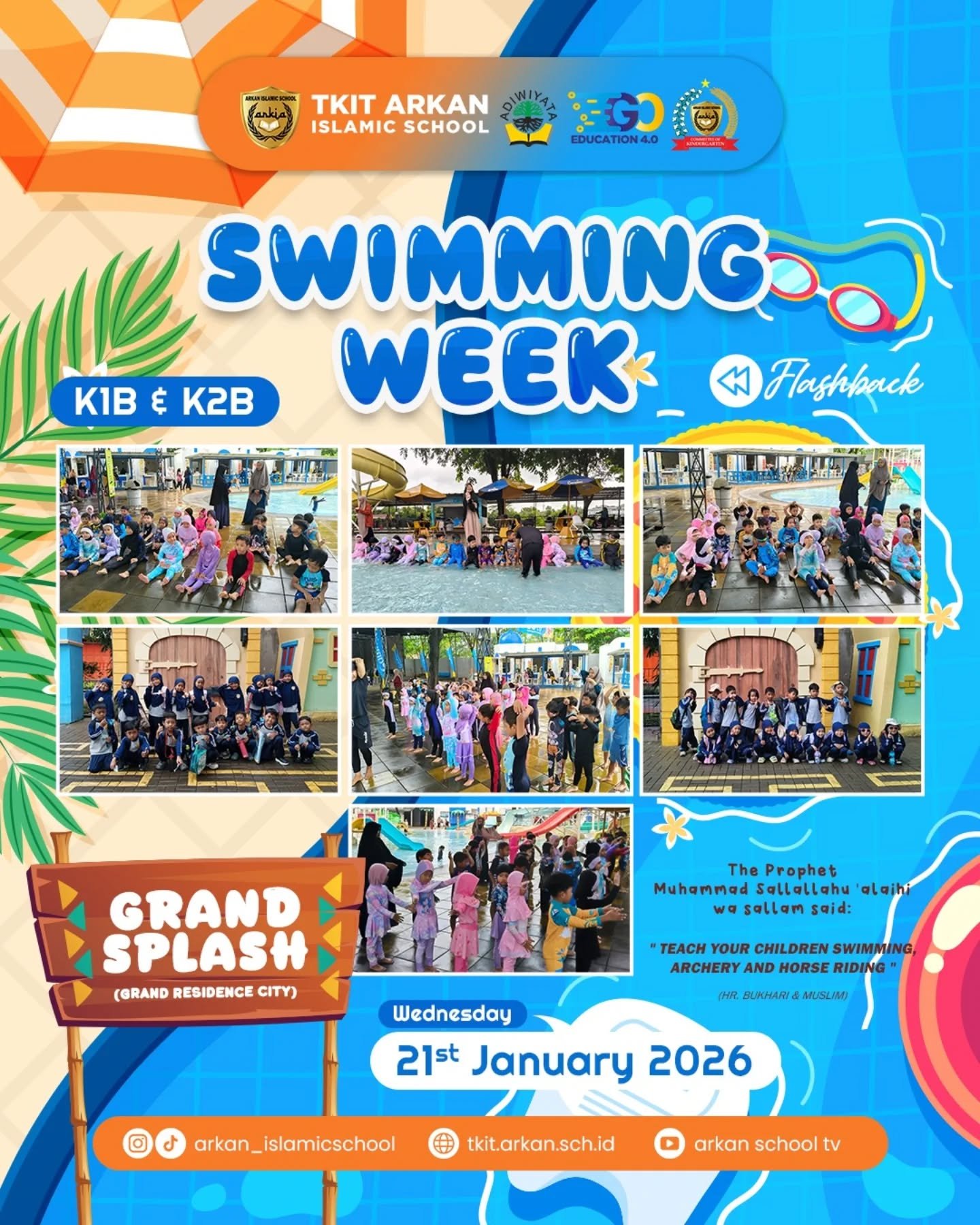 Swimming week K1B & K2B 🥳🥳🥳#sekolahislamterpadu #sekolahramahanak #sekolahbekasi #sekolahtk #sekolahdigital
