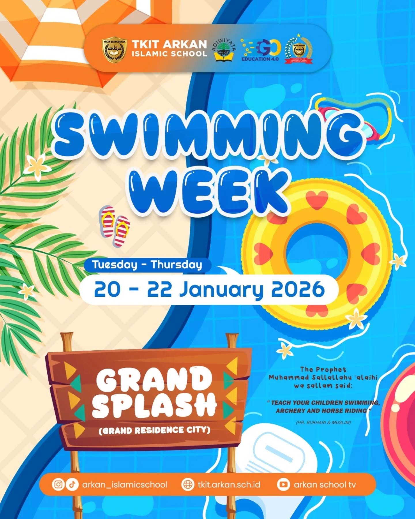 Swimming week 🥳🥳🥳#sekolahislamterpadu #sekolahramahanak #sekolahbekasi #sekolahtk #sekolahdigital