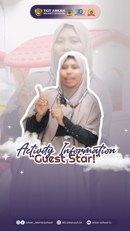 🌟 CALLING ALL AMAZING PARENTS: BE OUR NEXT GUEST STAR! 🌟​Dear Ayah and Bunda,​We hope this message finds you in great health and spirits.​Do you want to create unforgettable memories with your little ones and inspire a whole classroom? If yes, then this is your time to shine! We are thrilled to announce the return of our favorite event: GUEST STAR DAY! 🎉​What is Guest Star Day?It is a special day where YOU—our wonderful parents—become the teachers for a day! You are invited to come to the classroom and share your inspiration, creativity, or expertise directly with the children.​What can you share? Any theme you like!​Your Profession: Introduce your exciting job (Doctor, Pilot, Chef, Entrepreneur, etc.)​Art & Craft: Teach a fun DIY or drawing project.​Healthy Life: Lead a joyful morning exercise or fun games.​Storytelling: Read an exciting storybook or puppet show.​...or any other fun activities you’d love to bring!​Save the Date!📆 Date: Thursday, June 4th, 2026📍 Location: Children's Respective Classrooms​Why should you join?Our main goal is to spark the children's curiosity, expand their horizons, and build a stronger, beautiful bond between family and school. Your presence will mean the world to them!​Let’s hand-in-hand inspire the future leaders of tomorrow! We can’t wait to see you on stage, parents! 🌟✨​Warm regards,
Teachers of TKIT Arkan Cendekia