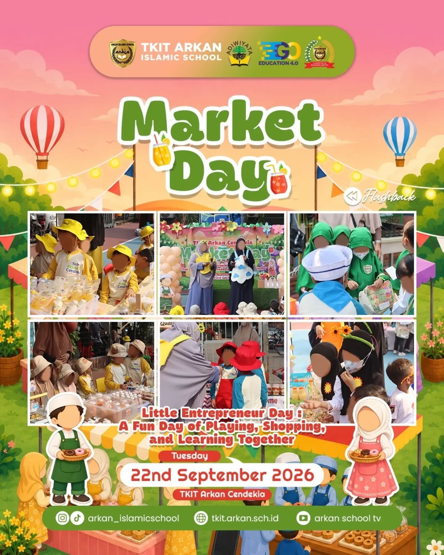 Maa syaa Allaah, barakallah flashback hari pertama Market Day 🥰Semoga berkah dan memberikan pengalaman yang berarti ya 🤗#tkkotabekasi #tkitarkanislamicschool #tksunnah #sekolahislamterpadu #sekolahislam